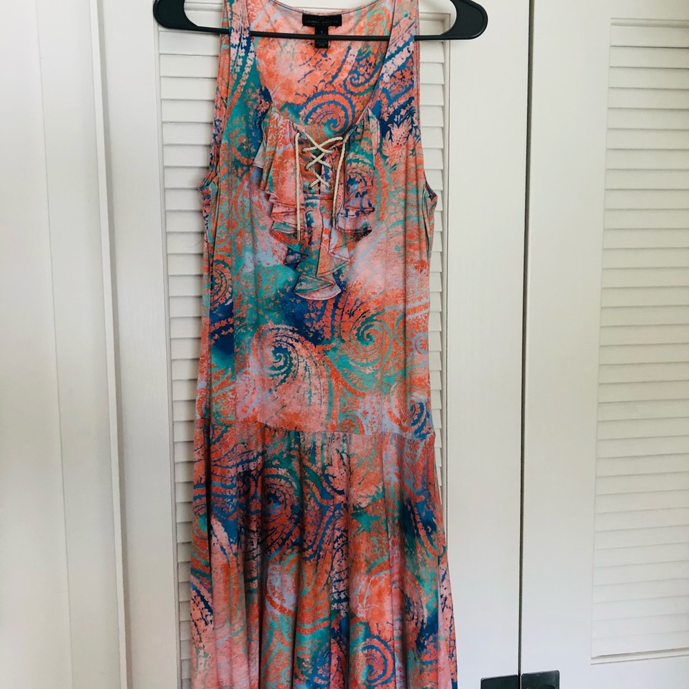 RL Jeans Co Orange Blue Dress